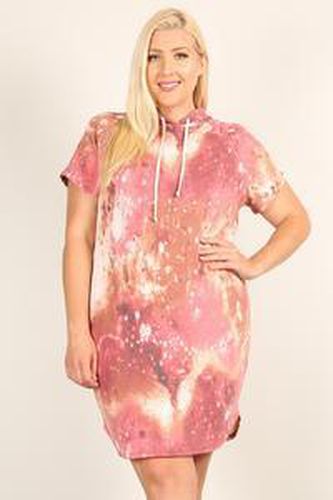 Plus Size Tie-dye Print Relaxed Fit Dress - KandyKouture - Modalova