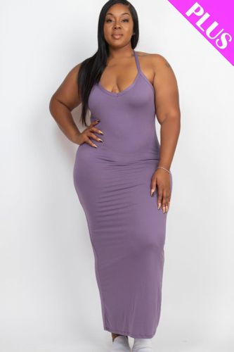 Plus Racer Back Maxi Dress - KandyKouture - Modalova