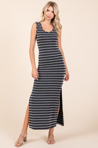 Mittoshop Striped Scoop Neck Sleeveless Maxi Dress - Trendsi - Modalova