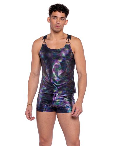 Rainbow Shimmer Camouflage Tank Top - Roma Costume - Modalova