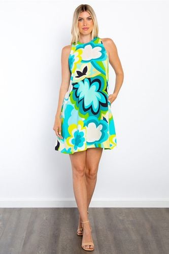 Be Stage Full Size Floral Sleeveless Mini Dress with Pockets - Trendsi - Modalova