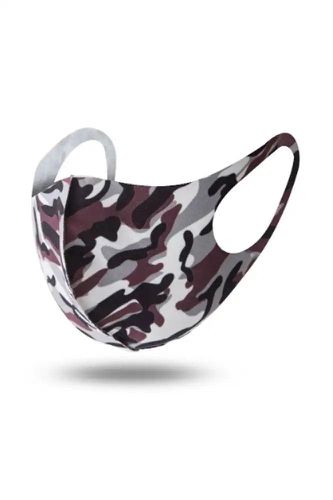 Camouflage Print Washable 1 Piece Face Mask - Kandy Kouture - Modalova