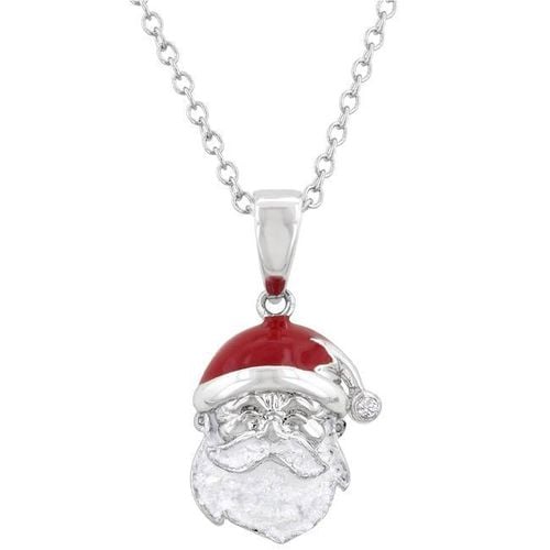 Enamel Santa Claus Pendant - AMIClubwear - Modalova