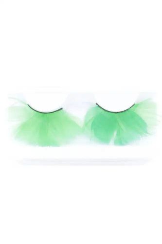 Green Faux Feather Eyelashes - Kandy Kouture - Modalova