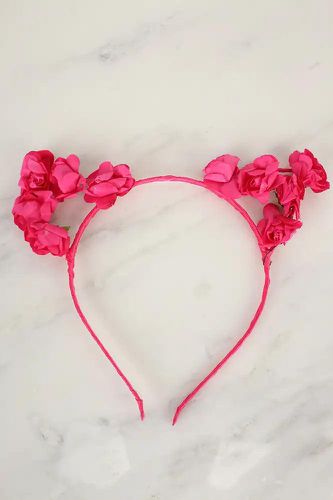 Sexy Fuschia Flower Accent Headband - AMIClubwearStore - Modalova