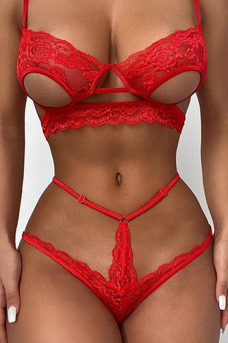 Sexy Lace 2pc Lingerie Set Thong Under Boob - AMIClubwear - Modalova