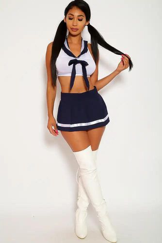 Sexy Navy White 3 Piece Sailor Cosplay S Moon Costume - Kandy Kouture - Modalova