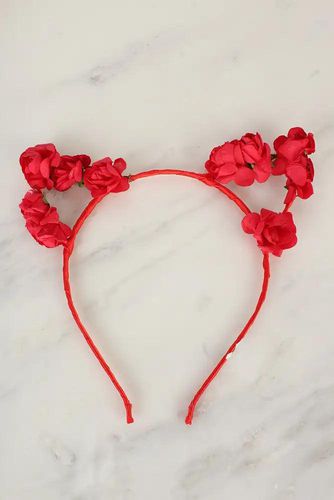 Sexy Red Flower Accent Headband - AMIClubwearStore - Modalova