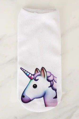 Sexy White Unicorn Printed Socks - Kandy Kouture - Modalova