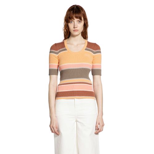 Striped Ribbed-Knit Top - CHLOÉ - Modalova