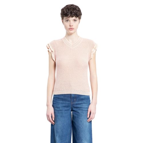 Short Sleeve Knit Top in Wool - CHLOÉ - Modalova