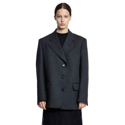 Chevron Wool Blazer - PRADA - Modalova