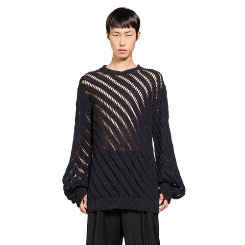 Cotton Nylon Openwork Sweater - LANEUS - Modalova