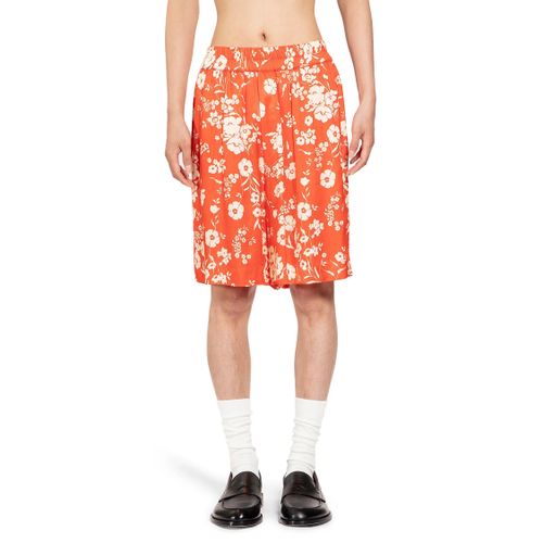 Floral Print Satin Shorts - LANEUS - Modalova