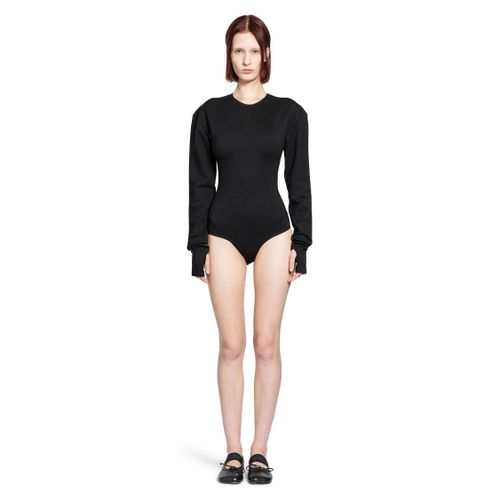 Long Sleeve Bodysuit with Hand Gaiters - MM6 MAISON MARGIELA - Modalova