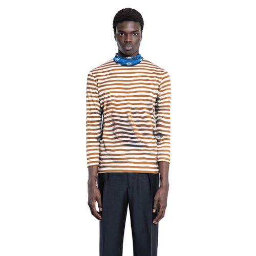 Cotton Turtleneck Long Sleeve T-Shirt - PRADA - Modalova