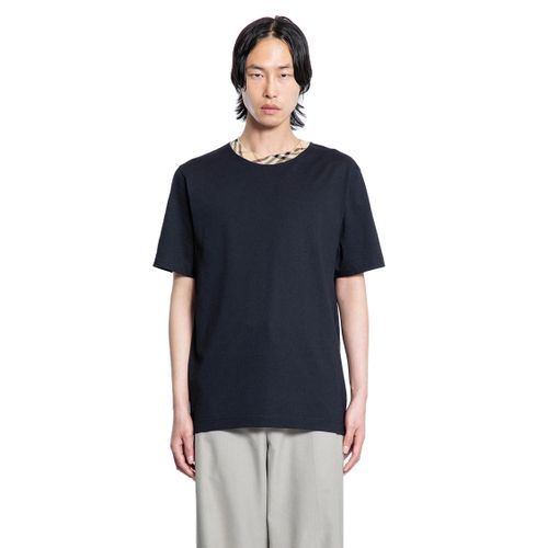 Check Trim Cotton T-shirt - BURBERRY - Modalova
