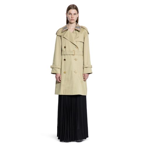 Mid-length Check Collar Castleford Trench Coat - BURBERRY - Modalova