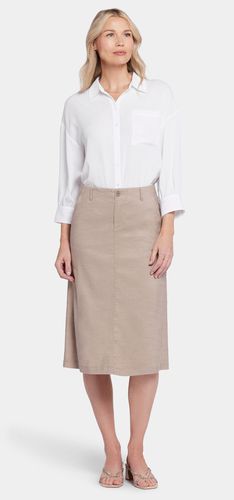 Marilyn A-Line Skirt Braun Stretch-Leinen | - Nydj - Modalova