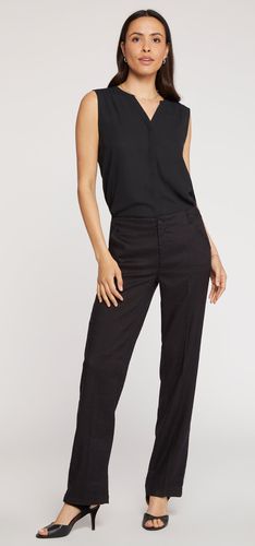 Marilyn Trouser Schwarzem Stretch-Leinen | - Nydj - Modalova