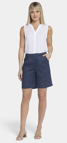 Relaxed Short Dunkelblau Stretch-Leinen | - Nydj - Modalova