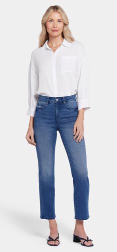 High Rise Marilyn Straight Ankle Jeans Mittelblau Premium Denim | - Nydj - Modalova