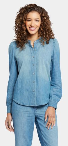 Puff Sleeve Denim Shirt Mittelblau | - Nydj - Modalova