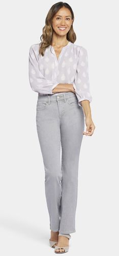 Marilyn Straight Jeans Light Grey Premium Denim (Petite) | - Nydj - Modalova