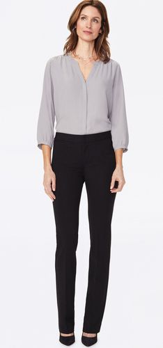 Slim Trouser Schwarzem Jersey | - Nydj - Modalova