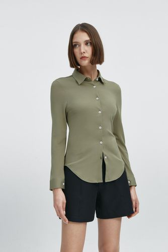 Camisa mujer verde malaquita slim - Sepiia - Modalova