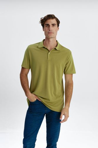 Polo manga corta de hombre verde manzana - Sepiia - Modalova