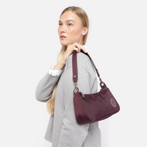 Natur bolso de hombro de nylon con asa bandolera extraíble - Misako - Modalova