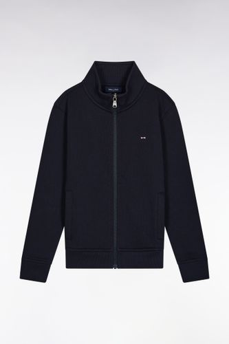 Sweatshirt Zippé Col Montant En Molleton Coton Marine - Eden Park - Modalova