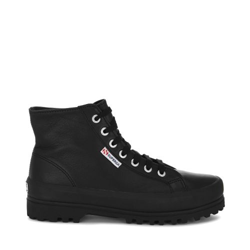 ALPINA NAPPA - Ankle Boots - Allacciata - Unisex - FULL BLACK - Superga - Modalova