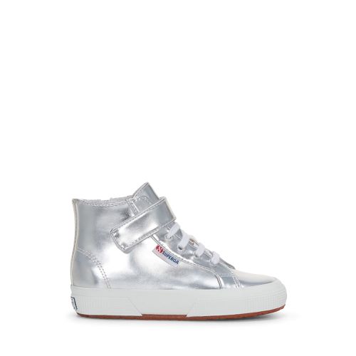 KIDS MIRROR SYNTHETIC MATERIAL - Le - Mid Cut - Girl - SILVER - Superga - Modalova