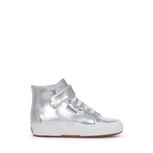 KIDS MIRROR SYNTHETIC MATERIAL - Le - Mid Cut - Girl - SILVER - Superga - Modalova