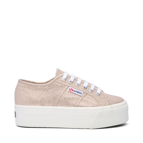 PLATFORM LAME - Lady Shoes - Wedge - Woman - PALE GOLD - Superga - Modalova