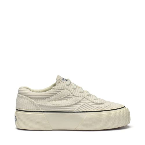 REVOLLEY PLATFORM CORDUROY - Deportivas - Cuña - Mujer - BLANCO AVORIO-FOFF BLANCO - Superga - Modalova