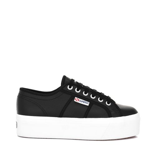 PIEL GIRO - Zapatos Mujer - Cuña - Mujer - NEGRO-BLANCO - Superga - Modalova