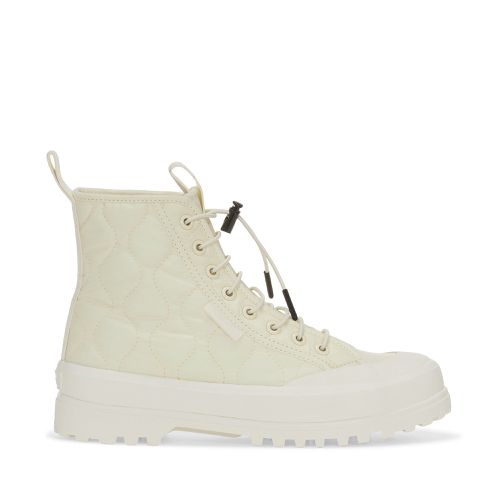 ALPINA QUILTED NYLON - Ankle Boots - Laced - Woman - BEIGE NATURAL-F AVORIO - Superga - Modalova