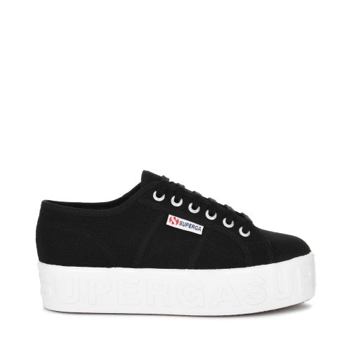 LETRAS 3D BRILLO - Zapatos Mujer - Cuña - Mujer - NEGRO - Superga - Modalova