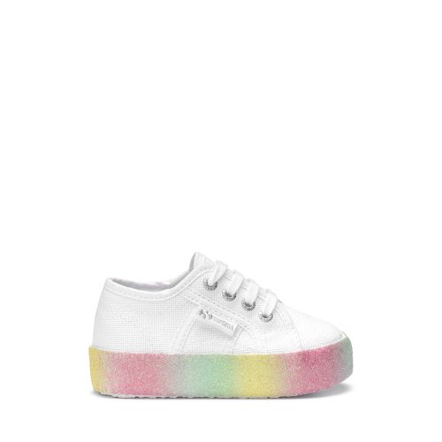 Kids Iridescent Microglitter Platform - Scarpe - Sneakers - Bianco - unisex - Superga - Modalova