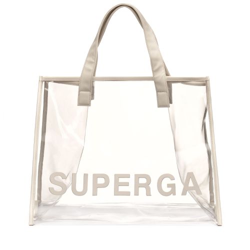 BOLSO SHOPPING TRANSPARENTE - Bolsos - Shopping Bag - Mujer - BLANCO AVORIO - Superga - Modalova