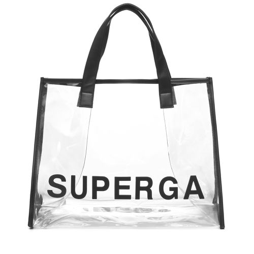 BOLSO SHOPPING TRANSPARENTE - Bolsos - Shopping Bag - Mujer - NEGRO - Superga - Modalova