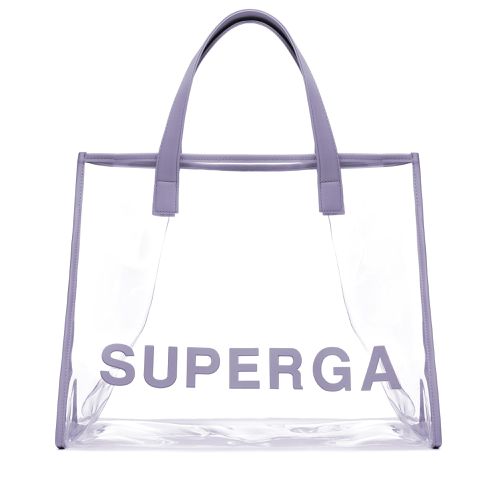 BOLSO SHOPPING TRANSPARENTE - Bolsos - Shopping Bag - Mujer - GRIS LILLA - Superga - Modalova