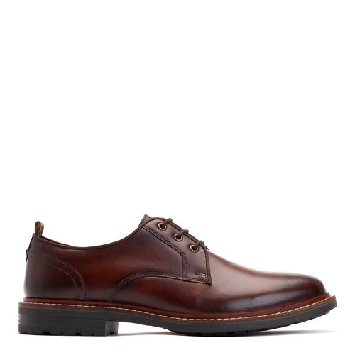 ™ Mens Dime Burnished Leather Derby Shoes UK 5 - Base London - Modalova