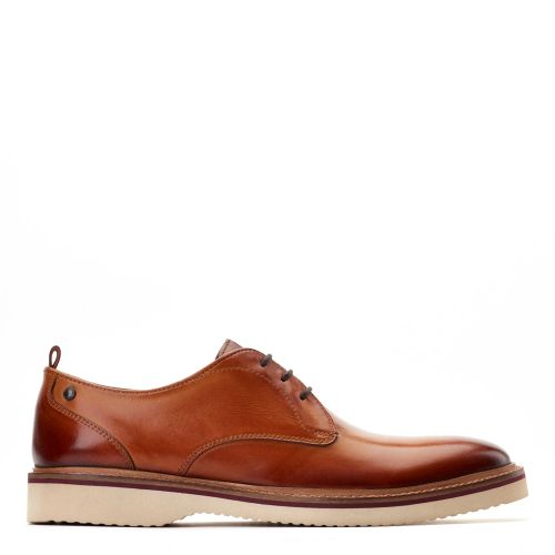 ™ Mens Woody Washed Leather Derby Shoes UK 10 - Base London - Modalova