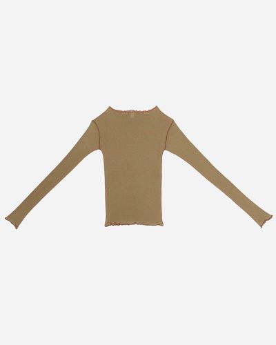 Vein Long Sleeve Shirt JADE BROWN () - XS - BASERANGE - Modalova