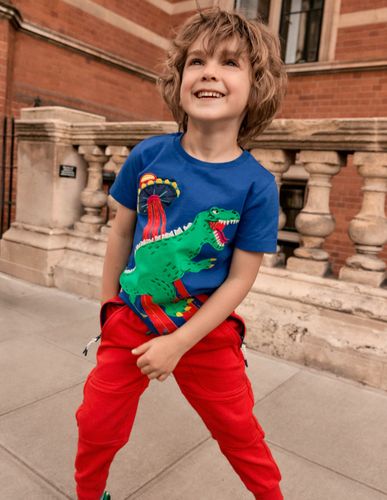 T-shirt manches courtes à appliqué-Dino spatial - Boden - Modalova