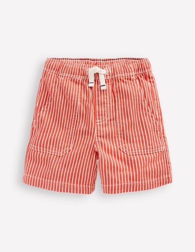 Short en coton à enfiler-Coutil rouge - Boden - Modalova